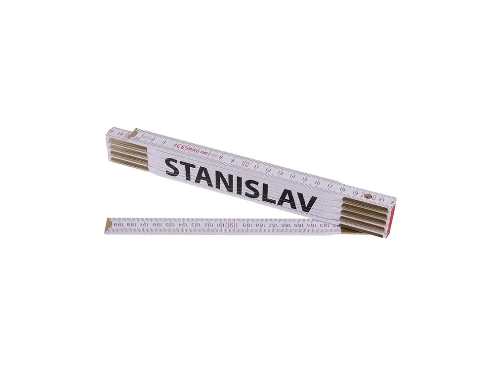 Metr skládací 2m STANISLAV (PROFI,bílý,dřevo) | Kupte dnes