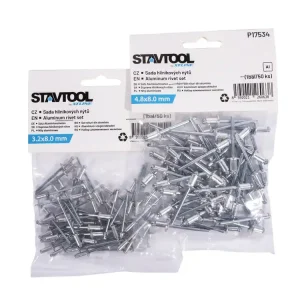 Cenový hit | STAVTOOL Sada hlinikových nýtů 4x10 mm (1bal/50ks)