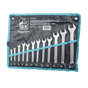 Sleva navíc | GK TOOLS Sada očkoplochých klíčů, matné 12 dílů 6-22 mm, textilní obal