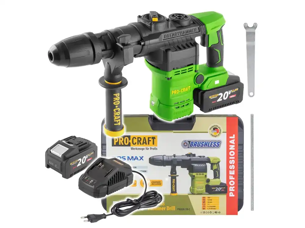 Právě uvedeno na trh | Aku vrtací kladivo Procraft PHA50-1b-c SDS MAX PHA50-1b-c
