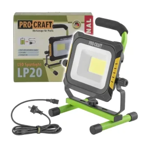LED svítilna (reflektor) aku/220V Procraft LP20 bez akumulátoru a nabíječky LP20 - Omezené zásoby