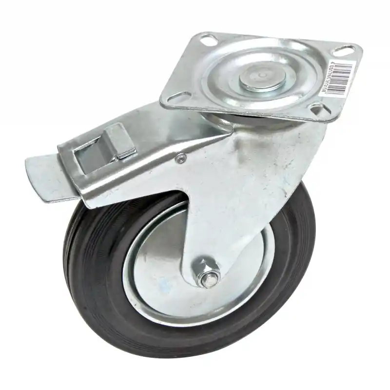 Objednejte nyní - DEMA Gumové otočné kolečko s brzdou 160 mm, do 145 kg