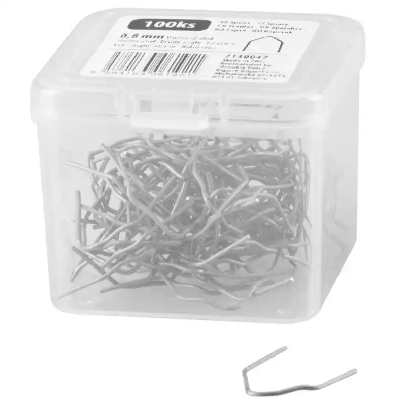 Strend Pro Spojovací spony pro pistoli pro svařování plastů, vnitřní úhel 0,8 mm, 100 ks - Speciální nabídka