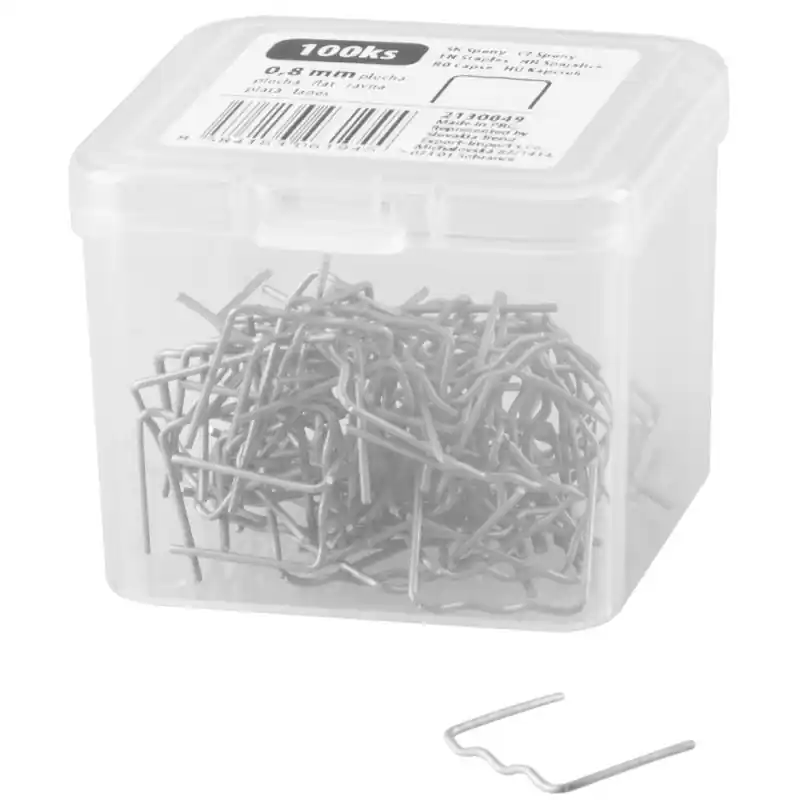 Strend Pro Spojovací spony pro pistoli pro svařování plastů, mělká vlna 0,8 mm, 100 ks - Velká sleva