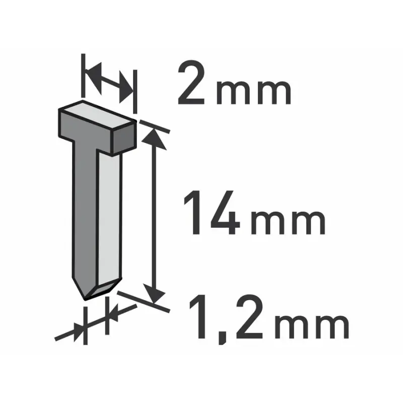 EXTOL PREMIUM Hřebíky 14 mm, 2,0x0,52x1,2 mm, balení 1000 ks - Premium