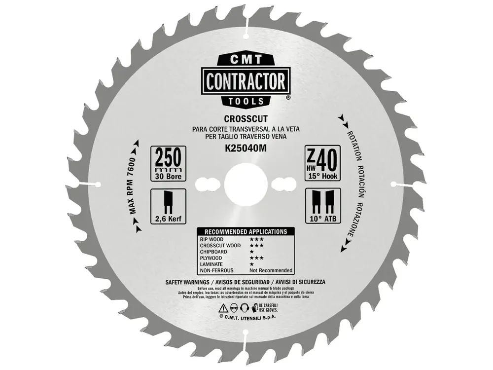 CMT Contractor Pilový kotouč na dřevo, Masterpack - D216x2,4 d30 Z24 HW, 10ks | Skvělá cena