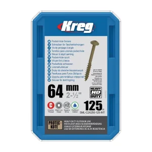 Nízká cena - Kreg Protec-Kote Maxi-Loc HD Šrouby pro skryté spoje - 64 mm, hrubý závit, 125 ks