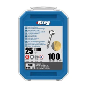 Speciální cena | Kreg Zinc Pan-Head Šrouby pro skryté spoje - 25 mm, hrubý závit, 100 ks
