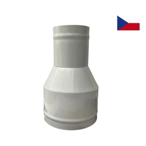 Redukce plechová bílá 100/60 mm - Končí brzy