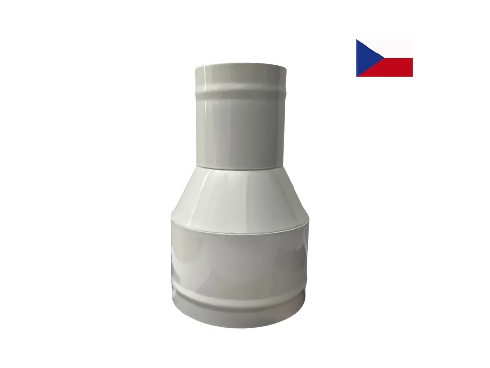 Redukce plechová bílá 100/60 mm - Končí brzy