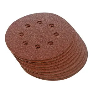 Brusný papír 150mm pro Excentické brusky, perforovaný, suchý zip, 10ks - zrnitost 80 - Nyní k dispozici