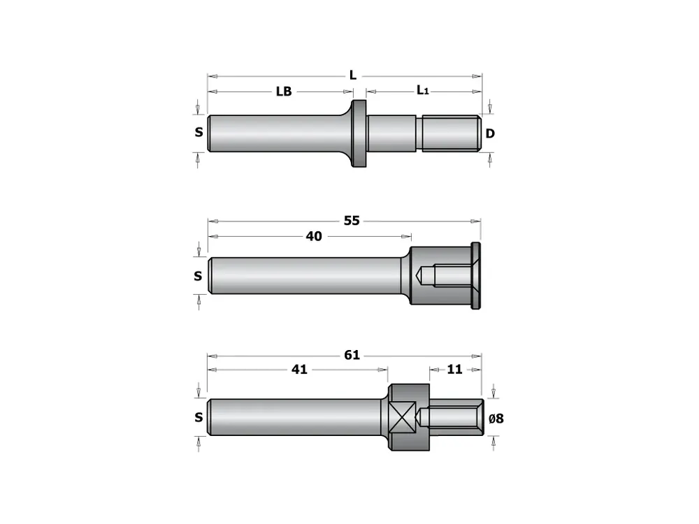 CMT C824 Trn talířové frézy s podložkami - S=12,7mm, D=M8, L1=40 | Tovární cena