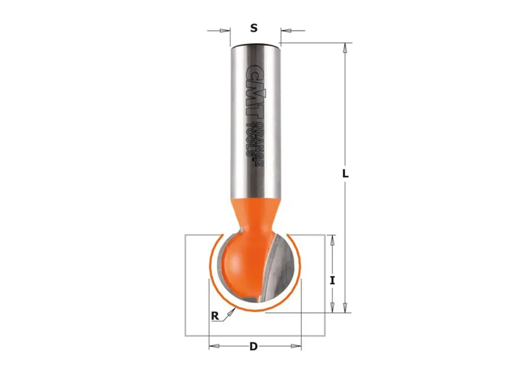 CMT C968 Drážkovací kulová fréza - R7,94 D15,88x14,2 L60,3 S=8 | Pořiďte si nyní
