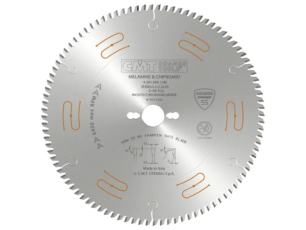 CMT CHROME Pilový kotouč na lamino, DTD a MDF - D250x3,2 d30 Z80 HW | Velká sleva
