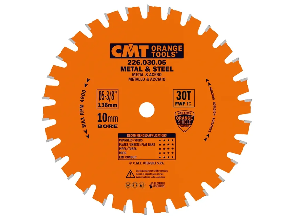 CMT Industrial Pilový kotouč na železo - D136x1,5 d10 Z30 HW - Akční sleva
