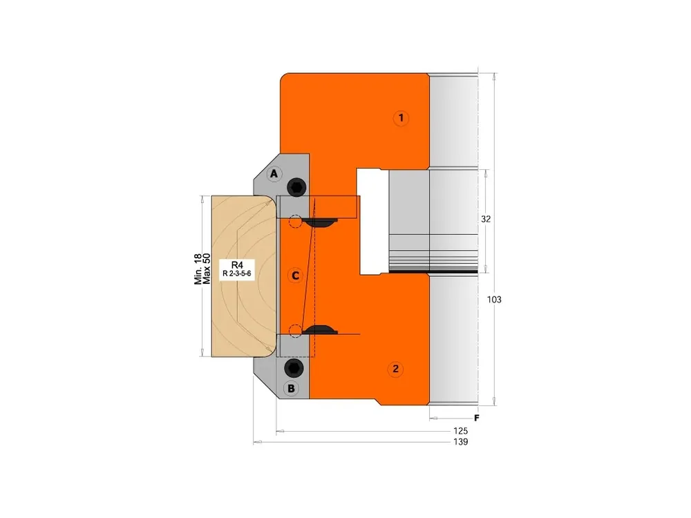 Rychlé odeslání - CMT Nůž pro C694005 - pár žiletek R6+45° prof.A6 horní