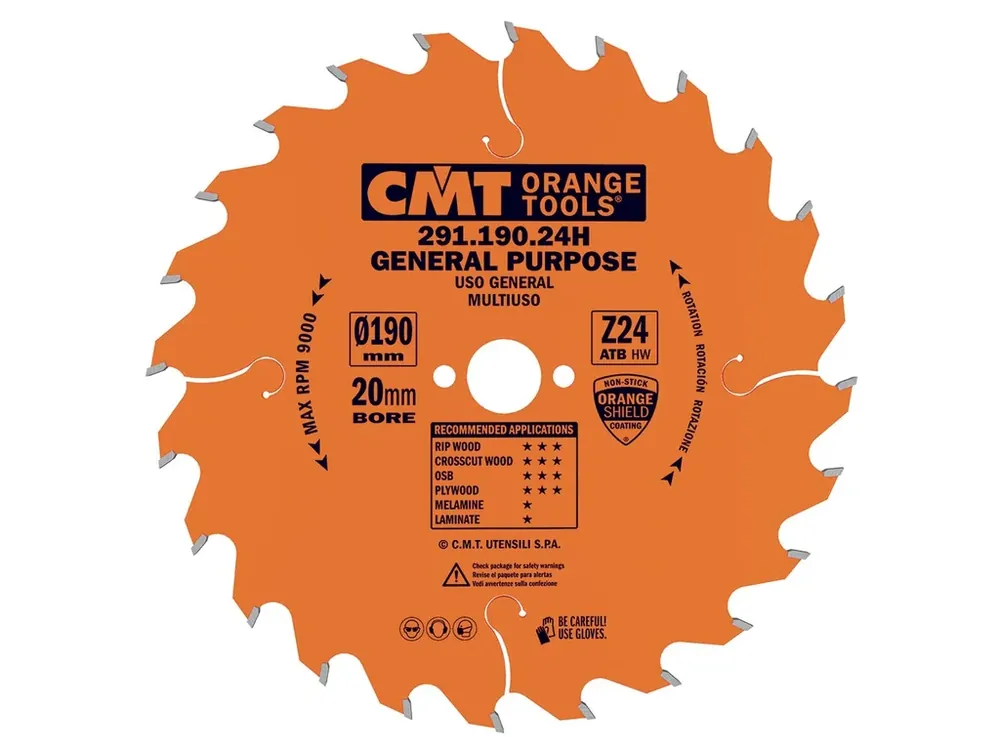 Slevy | CMT Orange Pilový kotouč pro elektronářadí univerzální - D190x2,6 d30 Z24 HW