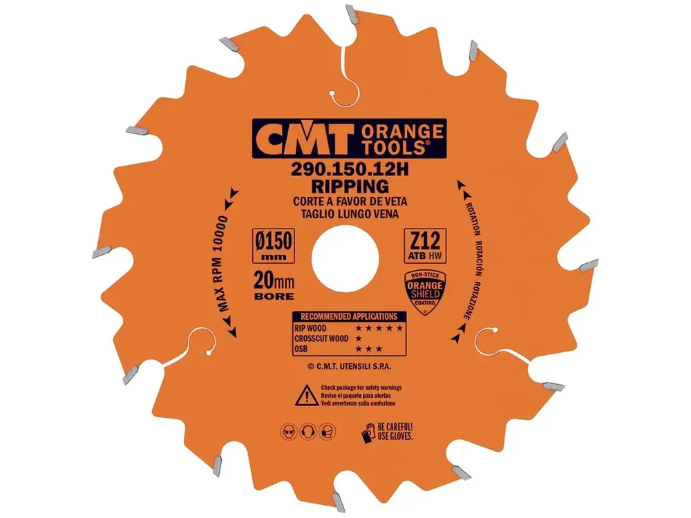 Prodejní hit - CMT Orange Pilový kotouč pro elektronářadí, podélný řez - D150x20 Z12 HW