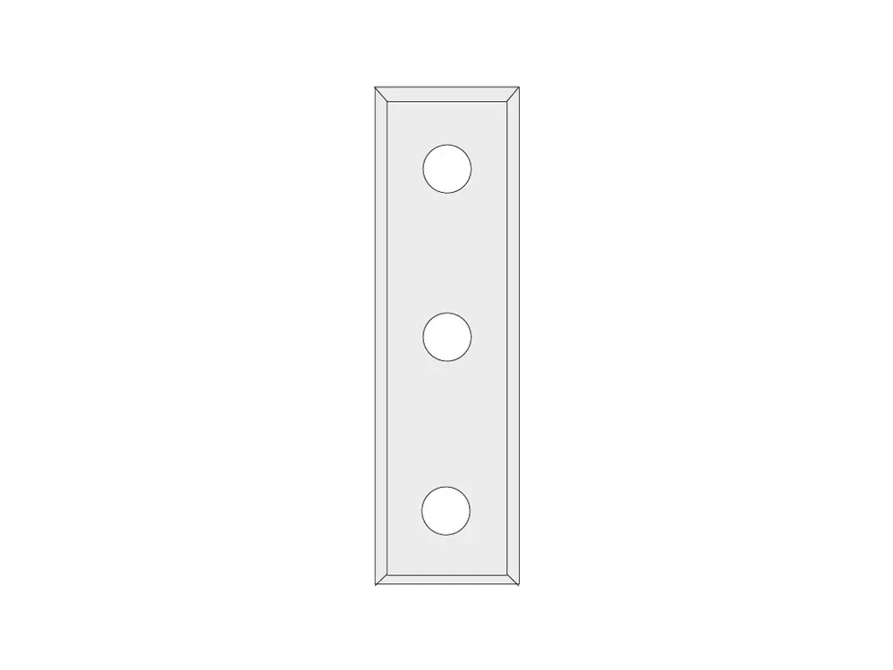 Výhodná nabídka - IGM N012 Žiletka tvrdokovová - 50x12x1,7 LaminoMDF (3 otvory)
