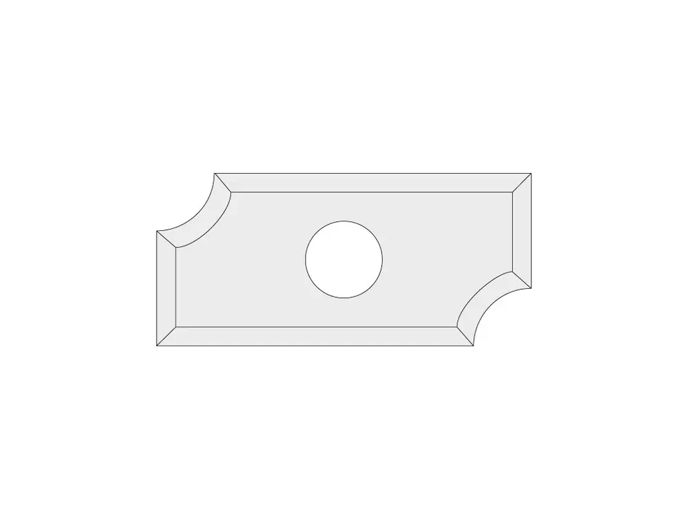 IGM N031 Žiletka tvrdokovová radiusová - R4 19,5x9x1,5 LaminoMDF | Skvělá cena