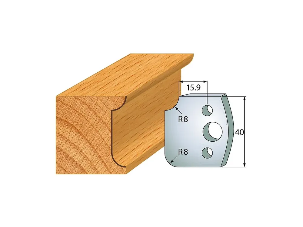 Snížená cena - IGM profil 174 - pár nožů 40x4mm SP