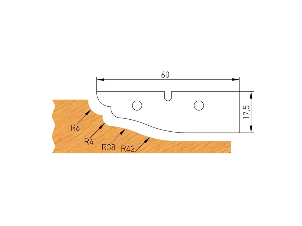 IGM Profilový nůž B 60x17,5x2mm pro F632-182 - Výborné hodnocení