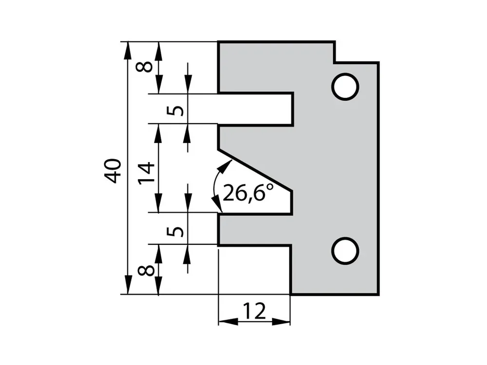 IGM Profilový nůž pro 641 - profil C, 40x26x2mm - Do vyprodání zásob