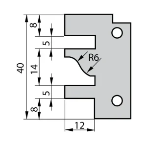 Ušetřete více - IGM Profilový nůž pro 641 - profil A,40x26x2mm