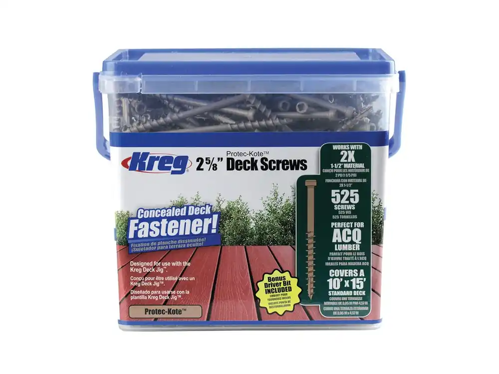 Kreg Protec-Kote Vruty pro terasy, sada 525 ks, 67 mm | Velká sleva