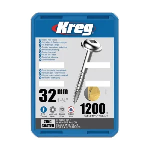 Cenový hit - Kreg Zinc Maxi-Loc Šrouby pro skryté spoje - 32 mm, jemný závit, 1200 ks