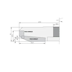 Speciální cena | Profilový nůž pro F633,19x12x1,5 horní braní
