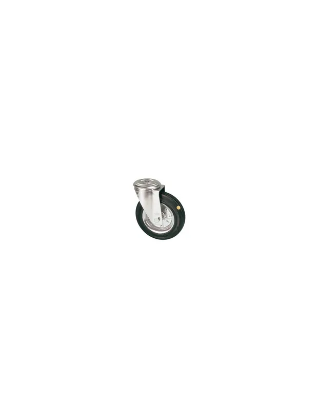 LAR 200/QR Otočné kolo s černou antistatickou gumovou obručí s otvorem -12 - Super cena