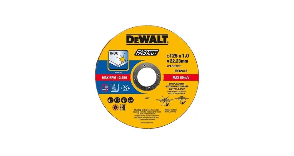 Právě přidáno - Kotouč řezný na kov 125mm x 1,0mm x 22,23mm DeWalt DT20540-QZ