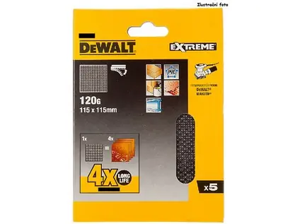 Právě uvedeno na trh | Brusná síťovina Dewalt 115x115 P240 na suchý zip