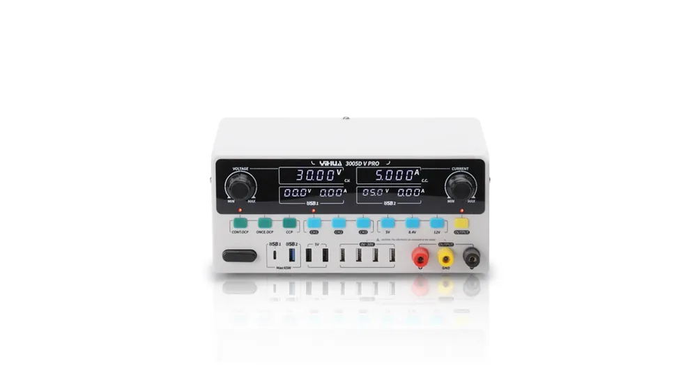 Špičkový produkt - Laboratorní zdroj YIHUA 3005D-V PRO, 30V/5A+8x USB, lineární, Power Delivery (PD) 3.1, QC3+