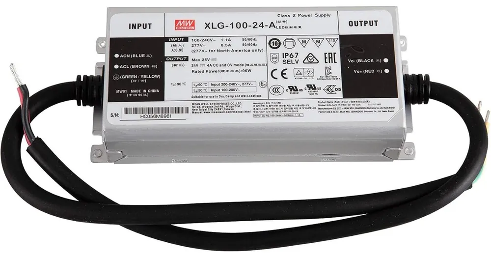 Prodejní hit | Spínaný proudový LED zdroj Mean Well XLG-100-H-A, nastavitelný výstup 875-2780mA / 27-56V / 100W
