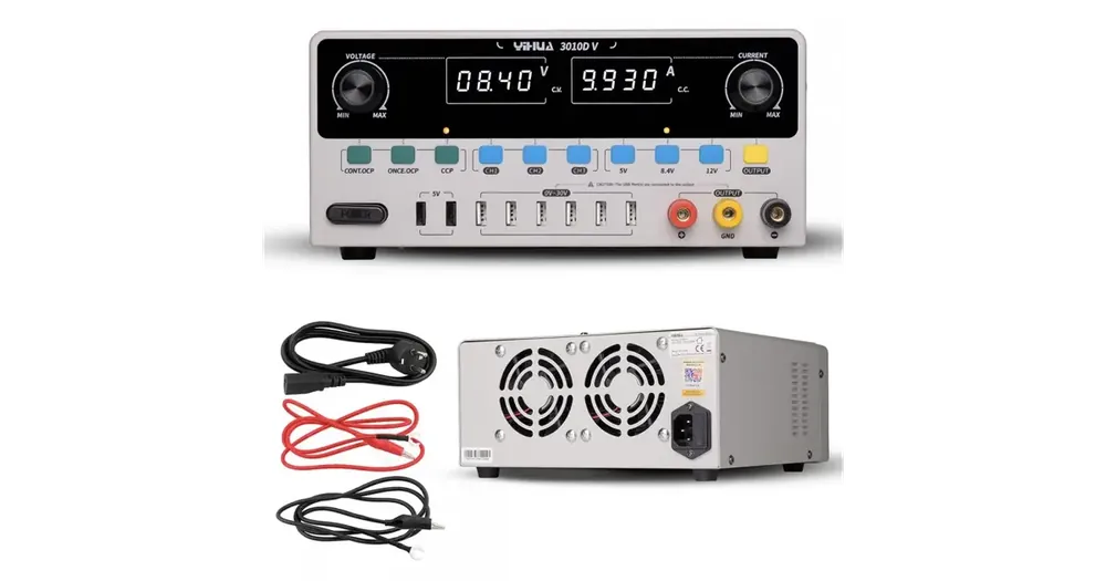 Nenechte si ujít nabídku - Laboratorní zdroj YIHUA 3010D-V, 30V/10A+8x USB, lineární