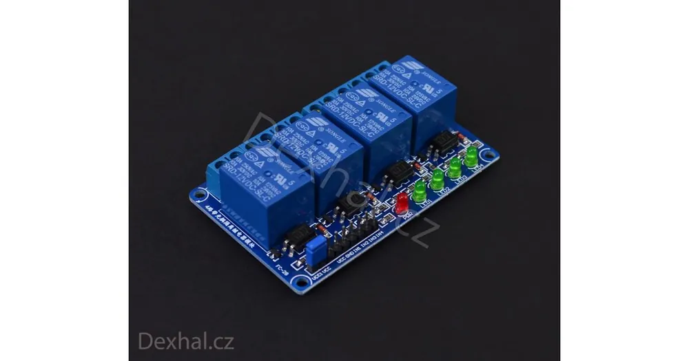 Omezené zásoby | 4 kanálový relé modul 5V/10A, low level trigger