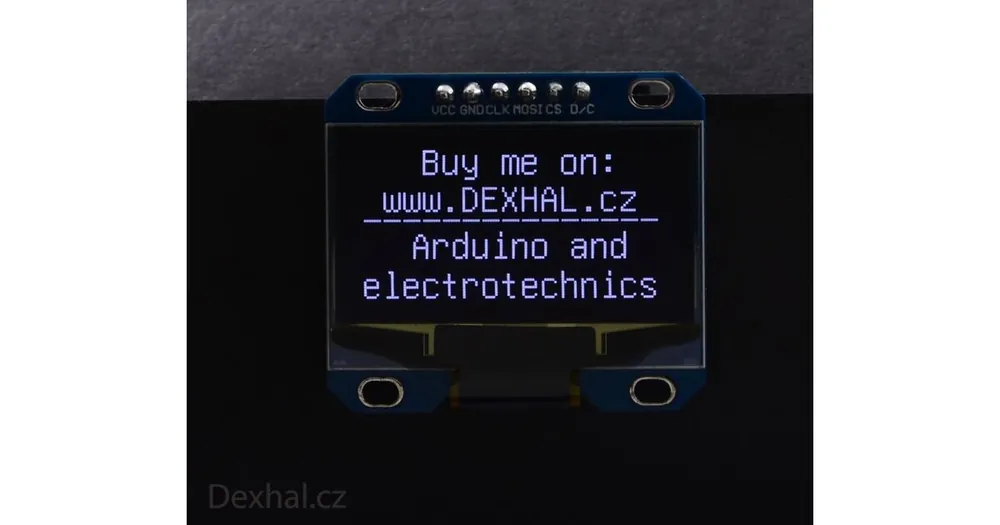 Nově v nabídce - 1,3" OLED LCD 128x64 displej modrý // Arduino