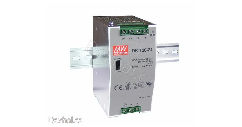 Zdroj na DIN lištu Mean Well DR-120-12 | Poslední dny akce