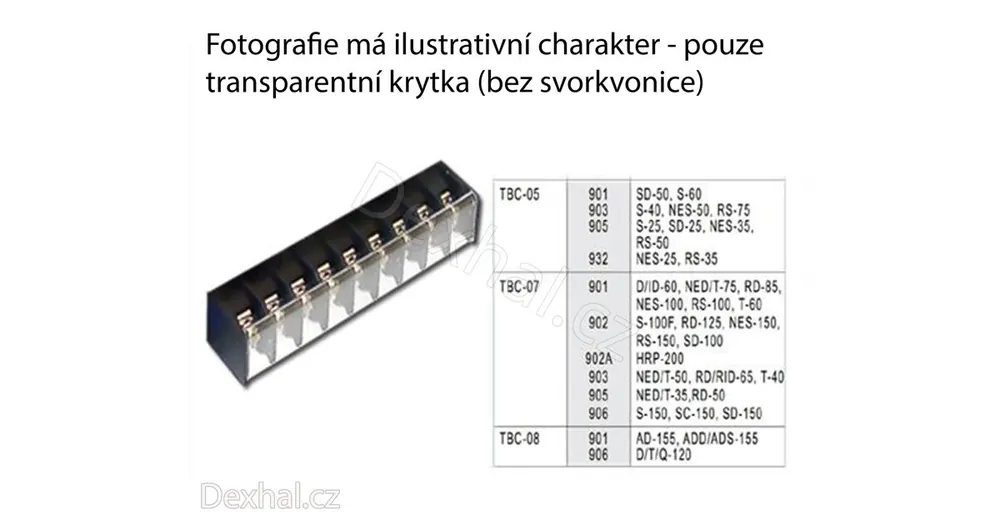 Pořiďte si nyní - TBC-09 Krytka svorkovnice ke zdrojům Mean Well
