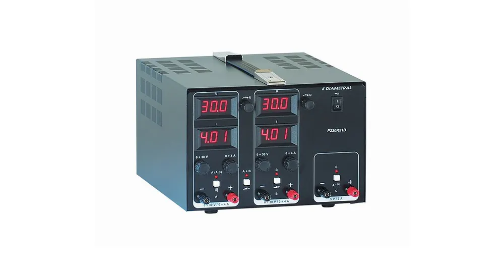 Laboratorní zdroj Diametral P230R51D, 3 kanály – 2x 30V/4A+5V/3A, lineární - Výhodný nákup