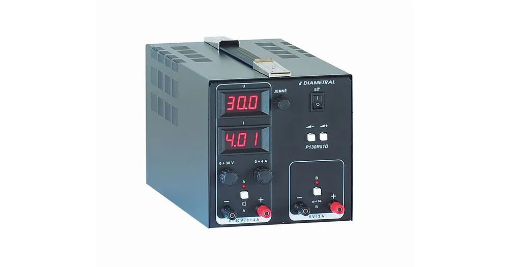 Přidat do košíku | Laboratorní zdroj Diametral L140R51D, 2 kanály – 40V/3A+5V/3A, lineární