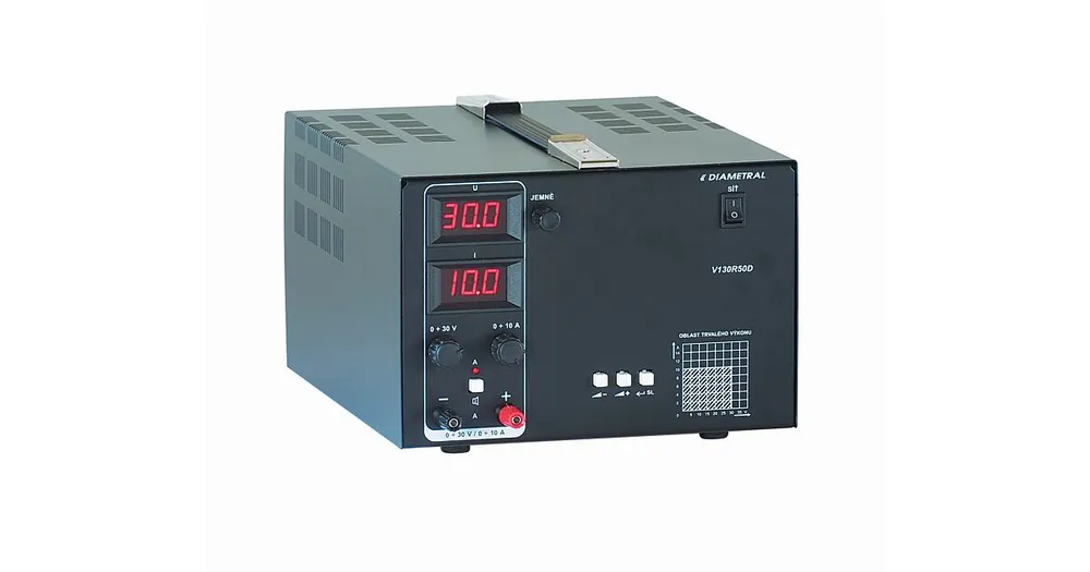 Omezené množství - Laboratorní zdroj Diametral V130R50D, 30V/10A, lineární