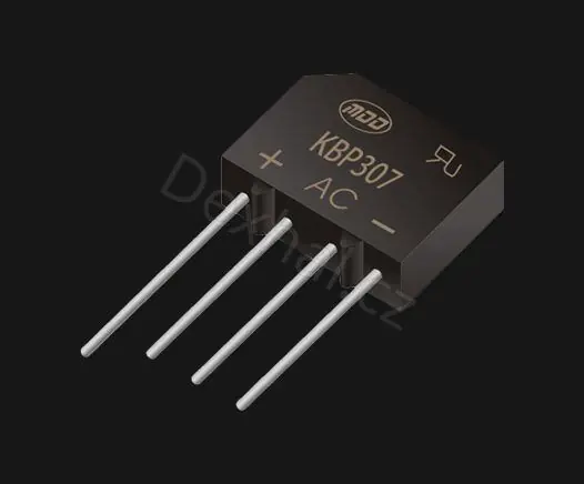 Usměrňovací můstek KBP307, 3A/1000V | Skladem