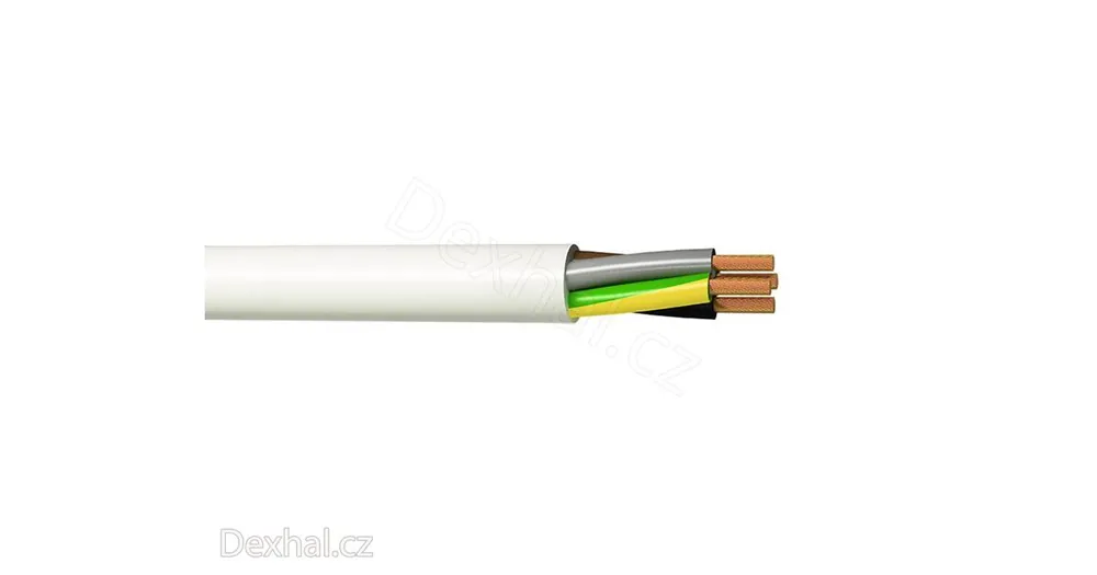 Nabídka končí brzy | Kabel H05VV-F, CYSY, 3x0,75 mm2, ohebný, bílý, balení 100m