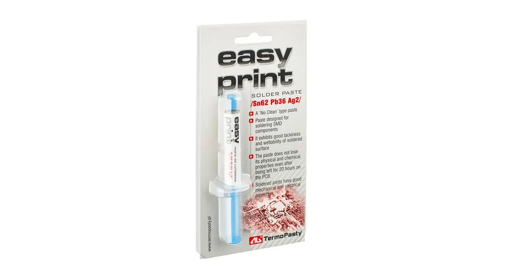 Čerstvá novinka | Olovnatá pájecí pasta AGTP Easy Print Sn62Pb36Ag2, více balení