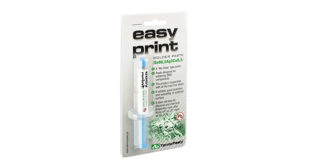 Bezolovnatá pájecí pasta AGTP Easy Print Sn96,5Ag3Cu0,5 (SAC305), více balení | Vrácení zdarma
