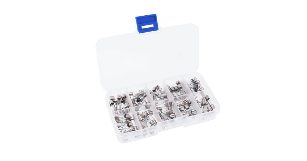 Pouze dnes - Sada trubičkových pojistek, 5x20mm, rychlá F, 10 typů, 100 kusů