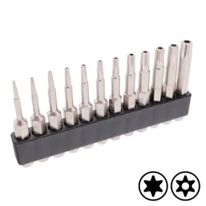Sada 12ks bitů, bezpečnostní Torx T5-T40, T5, T6, T7, T8, T9, T10, T15, T20, T25, T27, T30, T40 - Oblíbený produkt